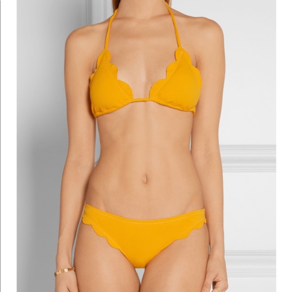 Marysia two piece yellow scalloped bikini